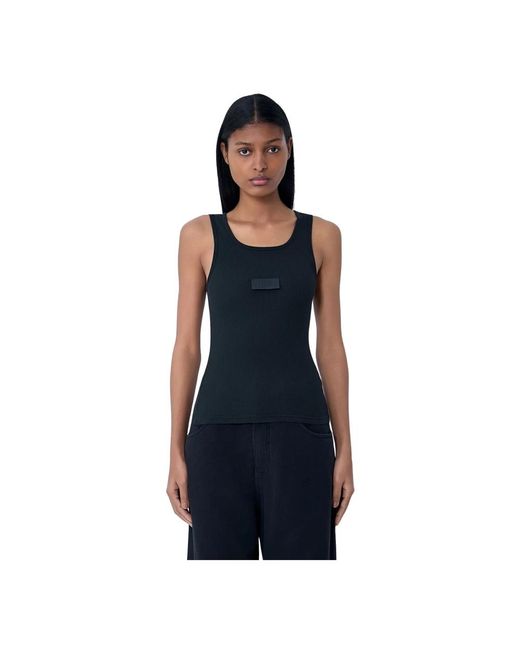MM6 by Maison Margiela Blue Sleeveless Tops