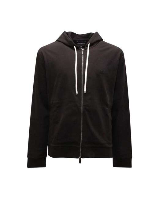 Armani Full-Zip Sweatshirt in het Black voor heren