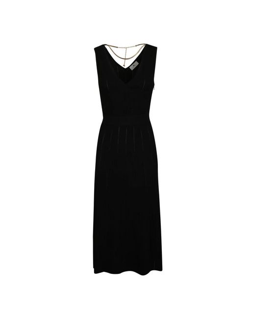 Elisabetta Franchi Black Midi Dresses