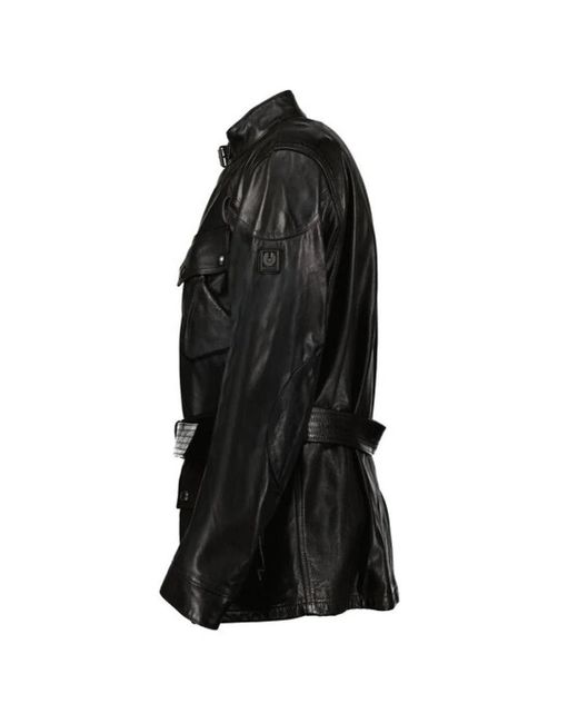 Belstaff Black Leather Jackets for men