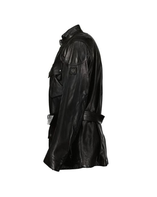 Leather Jackets di Belstaff in Black da Uomo