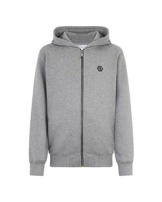 Philipp Plein Gray Zip-Throughs for men