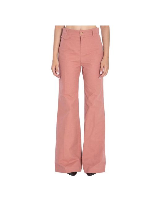 Chloé Pink Wide Trousers
