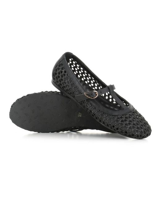 Ancient Greek Sandals Black Ballerina Shoes