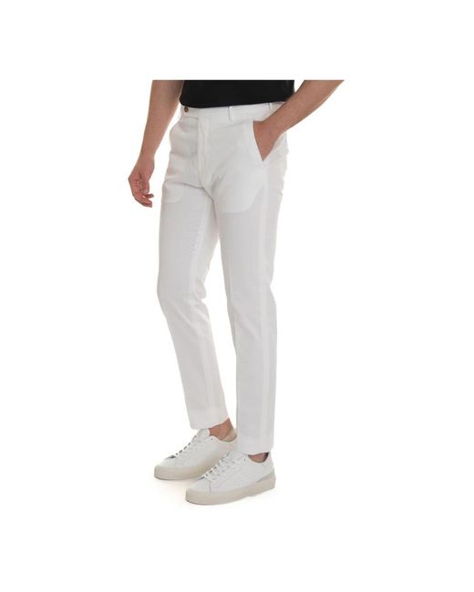 BERWICK 1707 Gray Slim-Fit Trousers for men