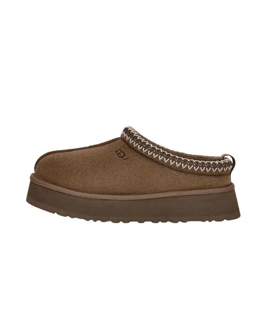 Ugg Schoenen ,Bruin ,Wol Moderne Hickory Slof Met Verhoogd Platform in het Brown