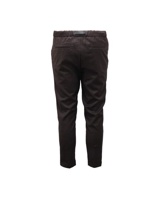White Sand Black Slim-Fit Trousers