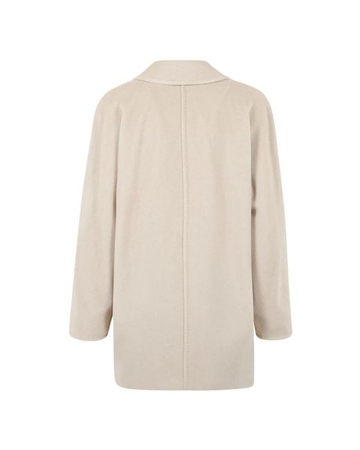Double-Breasted Coats Max Mara de color Natural