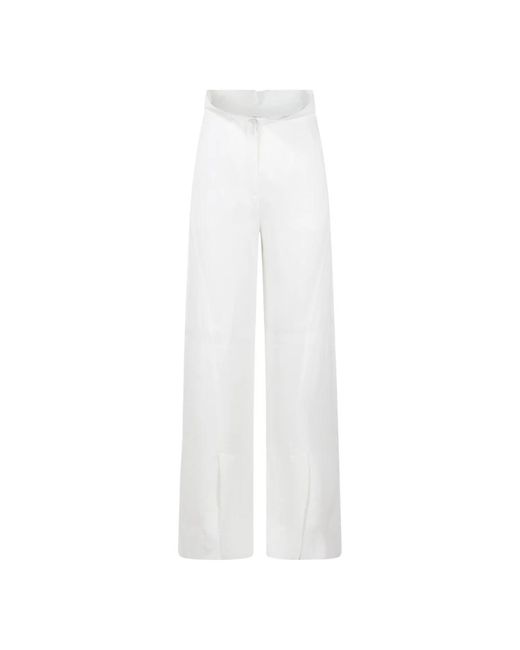 Wide trousers Alberta Ferretti de color White
