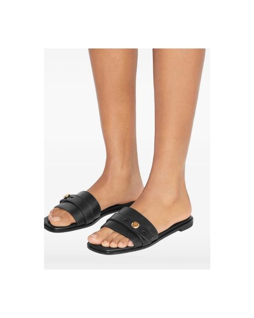 Tory Burch Romy Slide in het Black