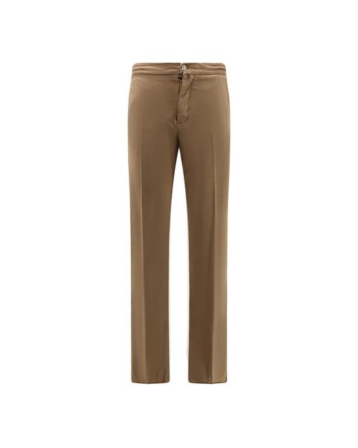 Kiton Natural Slim-Fit Trousers for men