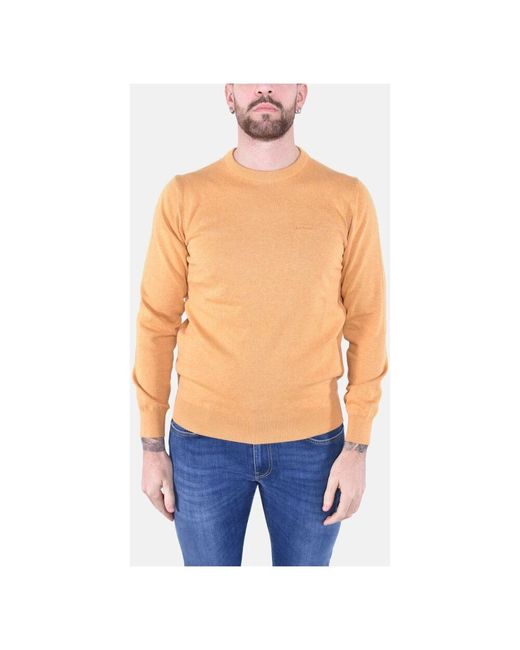 Round-Neck Knitwear di Barbour in Yellow da Uomo