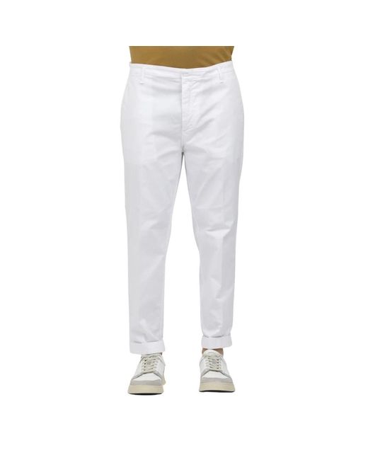 Dondup Gray Cropped Trousers for men