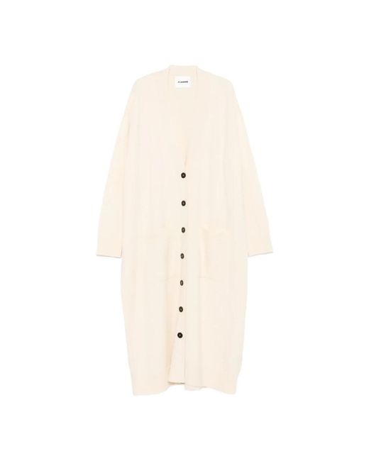 Jil Sander Truien & Vesten Lang Vest in het Natural