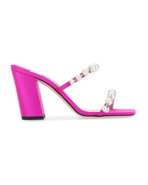 Jimmy Choo Pink Pantoletten mit Absatz