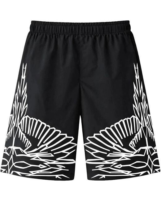 Marcelo Burlon Black Casual Shorts for men