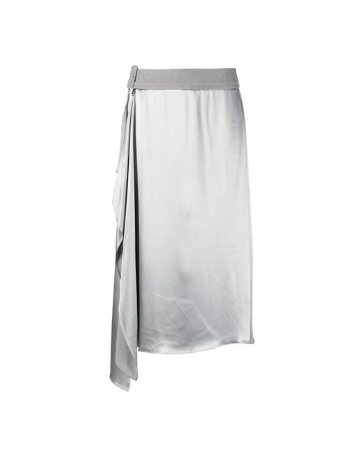 Fendi Grijze Viscose Rok Verhoog Stijl in het Gray