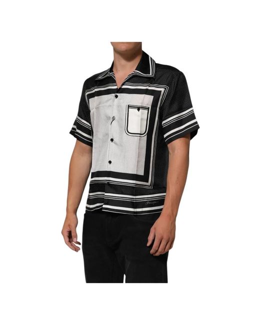 Dolce & Gabbana Black Short Sleeve Shirts for men