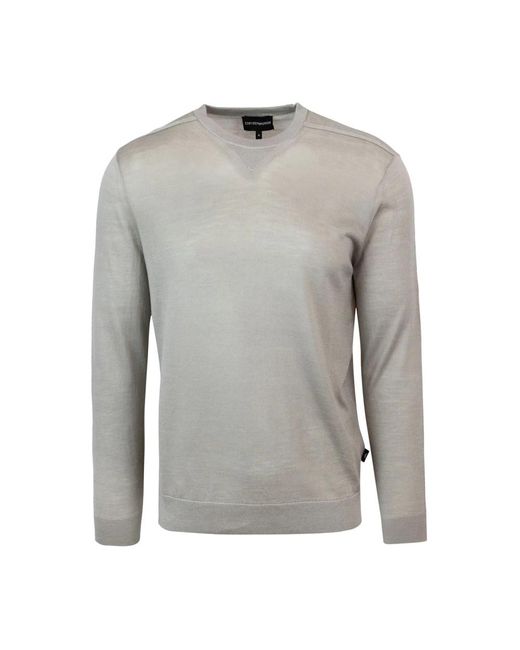 Maglione grigio in lana di Emporio Armani in Gray da Uomo