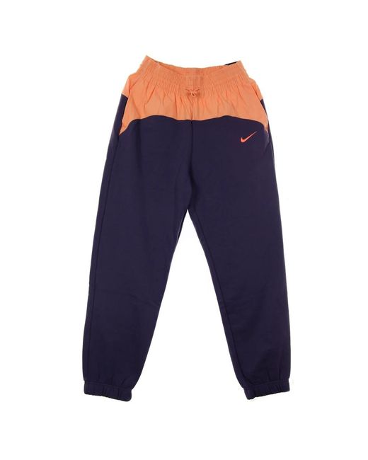 Nike Fitness ,Blauw ,Katoen Fleece Tracksuit Joggers Icon Clash in het Blue