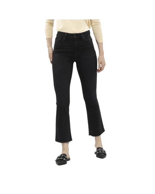 PAIGE Black Cropped Trousers