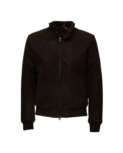 Stewart Black Bomber Jackets for men