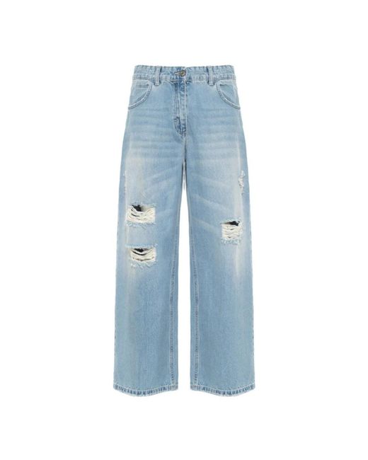 Soallure Blue Wide Jeans