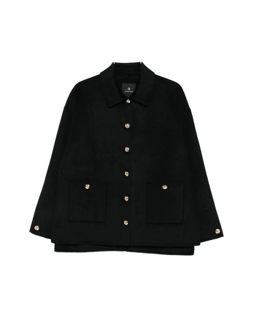 Anine Bing Jassen ,Zwart ,Wol Luca Jacket in het Black