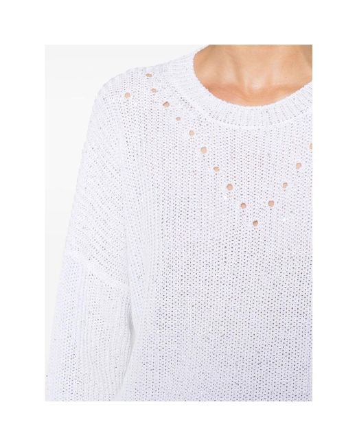 Peserico White Weiße pullover für frauen