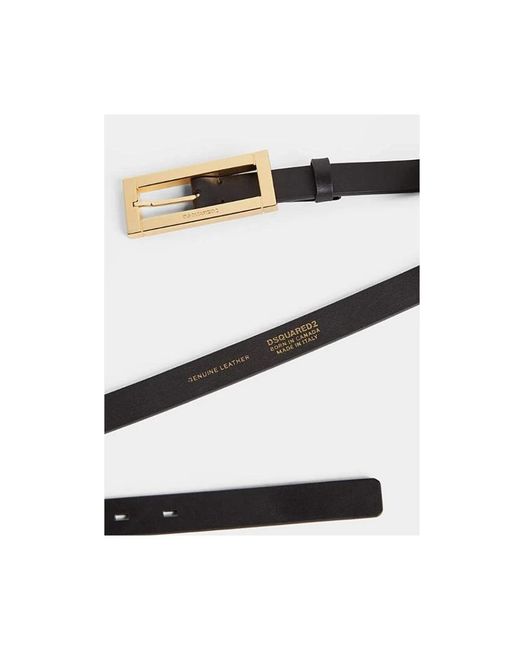 DSquared² Black Feiner Ledergürtel