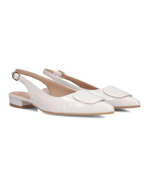 Lina Locchi White Elegante Slingbacks Mit Blockabsatz