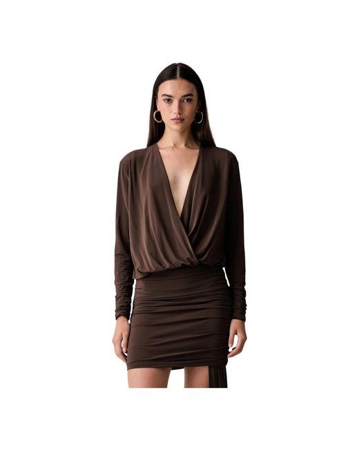 Pinko Wrap Mini Jurk in het Black
