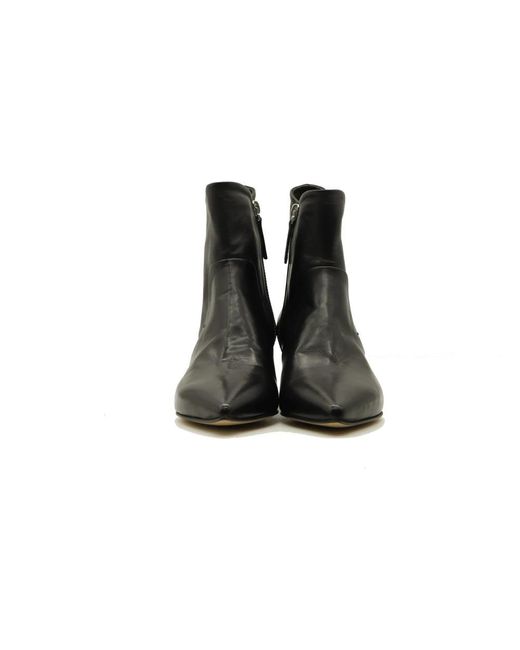 Pomme D'or Black Heeled Boots