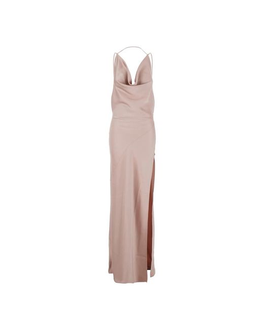 ANDAMANE Kleedjes ,Roze ,Polyester Vera Maxi Jurk in het Pink
