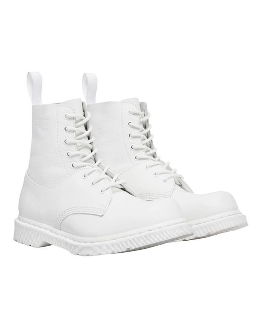 Dr. Martens White Lace-Up Boots for men