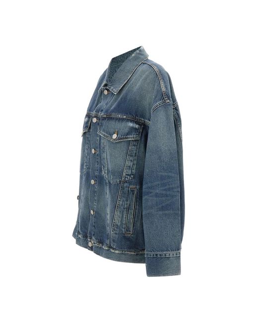 Agolde Jassen ,Blauw ,Katoen Reworked Wayne Jacket in het Blue