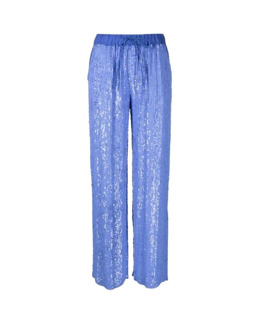 P.A.R.O.S.H. Blue Straight Trousers