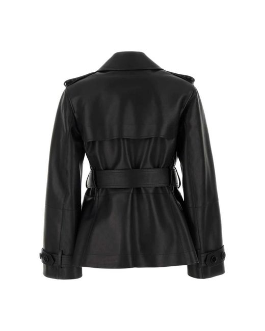 Burberry Black Leather Jackets