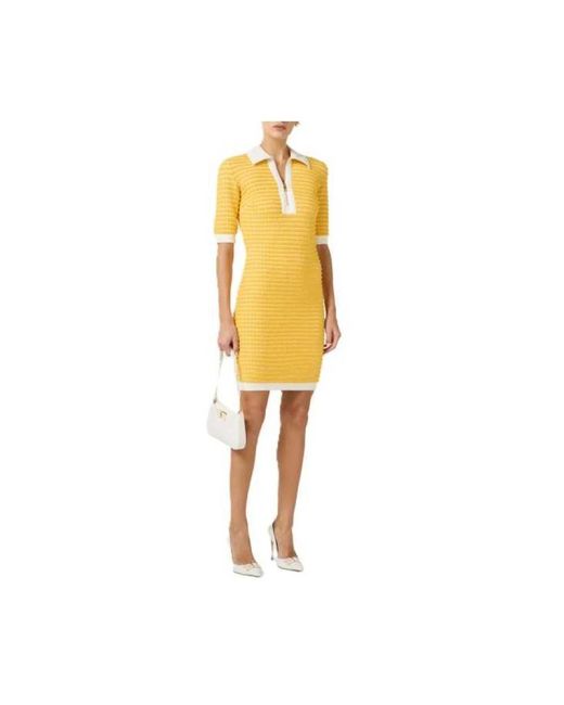 Elisabetta Franchi Yellow Short Dresses