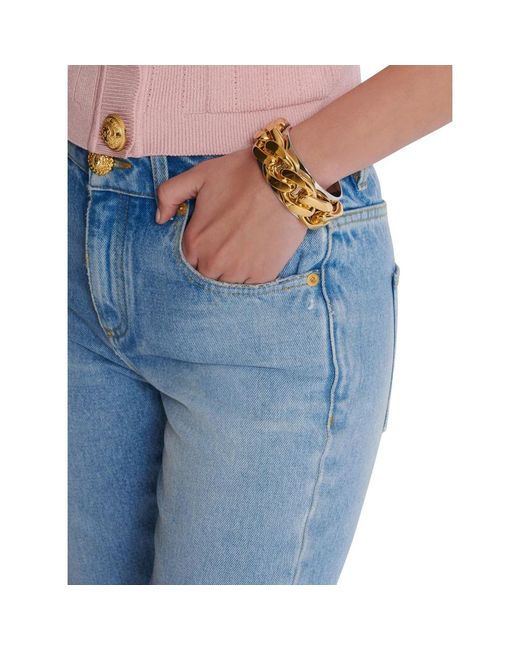 Balmain Accessoires ,Geel ,Messing Ketting Armband in het Metallic