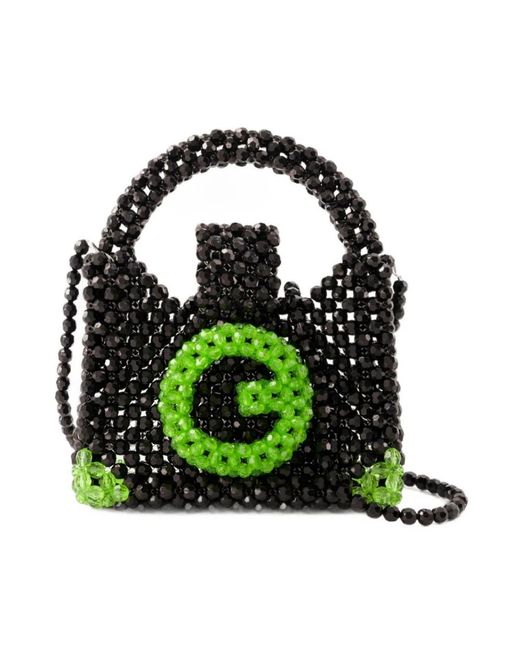 Germanier Green Beaded Bag