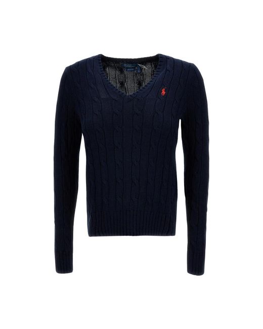 Polo Ralph Lauren Blue V-Neck Knitwear