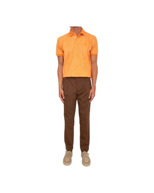 Etro Roma Polo in het Orange voor heren
