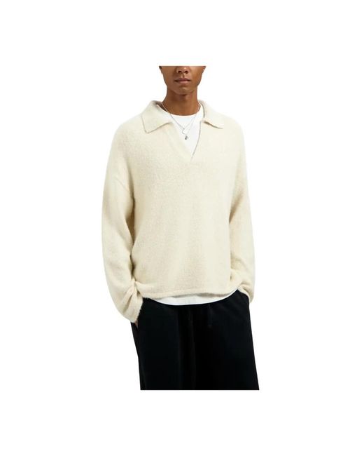 Olaf Hussein White V-Neck Knitwear for men