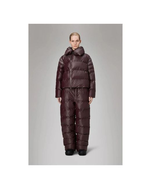 Rains Alta Vision Short Puffer Jacket W3T3 in het Purple