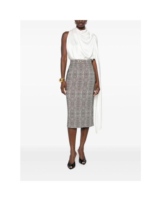 Elisabetta Franchi Gray Midi Skirts