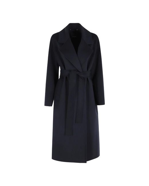 Max Mara Black Belted Coats