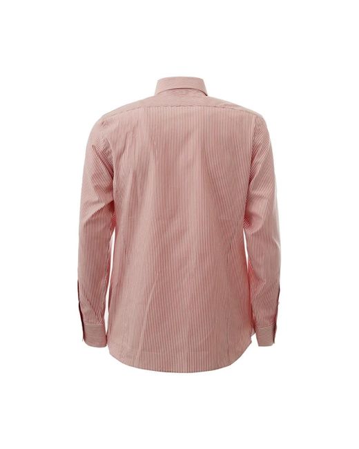 Tom Ford Rosa dünne streifen regular fit hemd in Pink für Herren