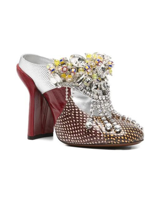 Dries Van Noten Pink Heeled Mules
