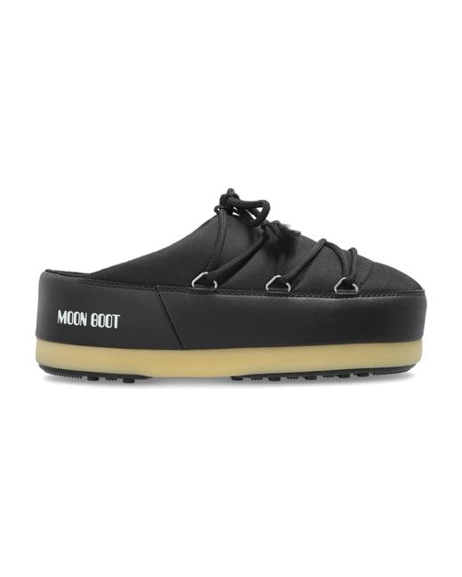 Moon Boot Black Mules